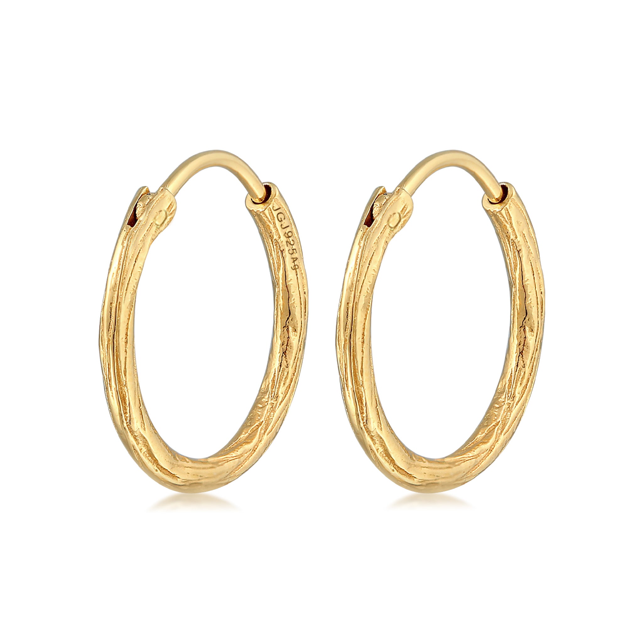Gold - Elli | Creole | 925 Sterling Silber vergoldet