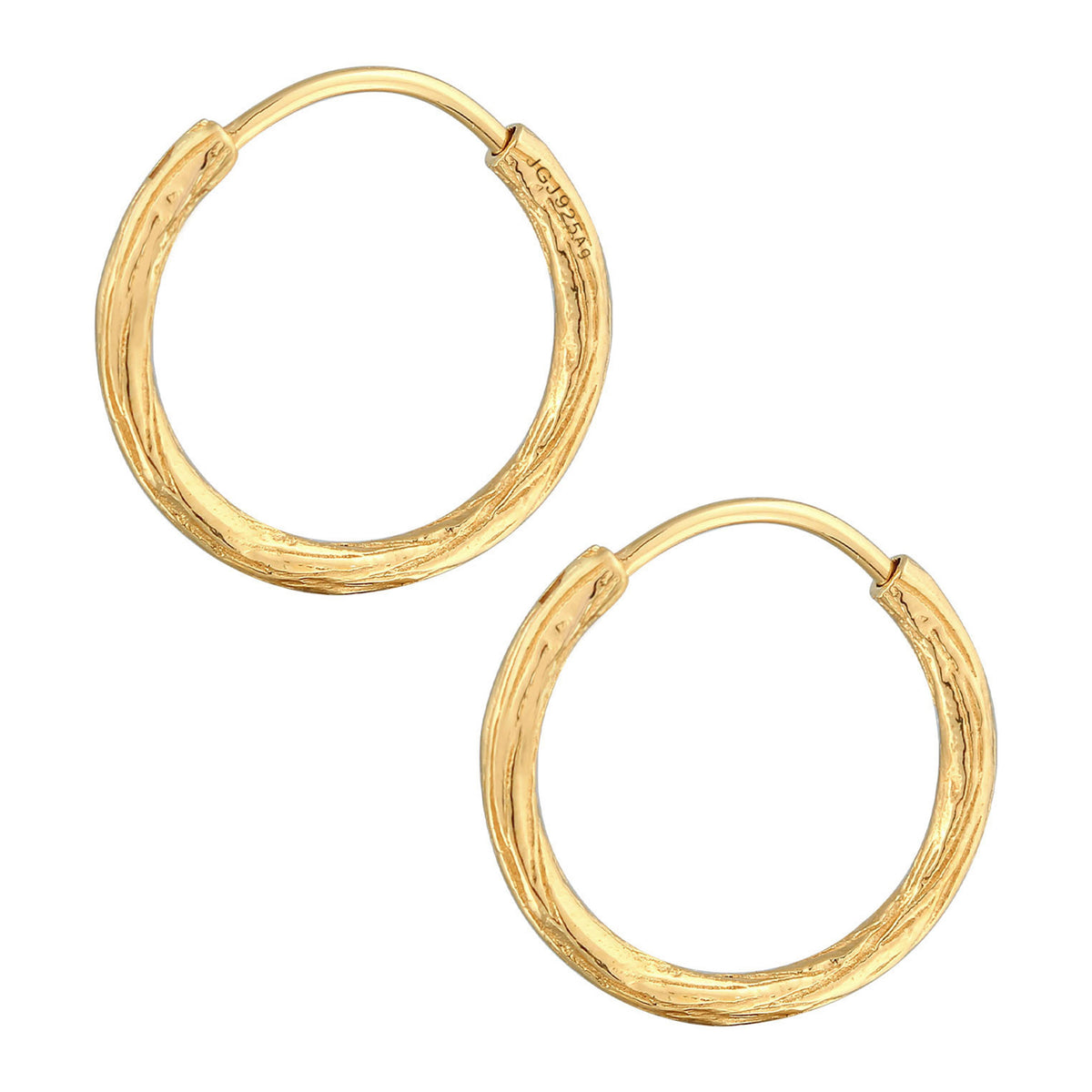 Gold - Elli | Creole | 925 Sterling Silber vergoldet