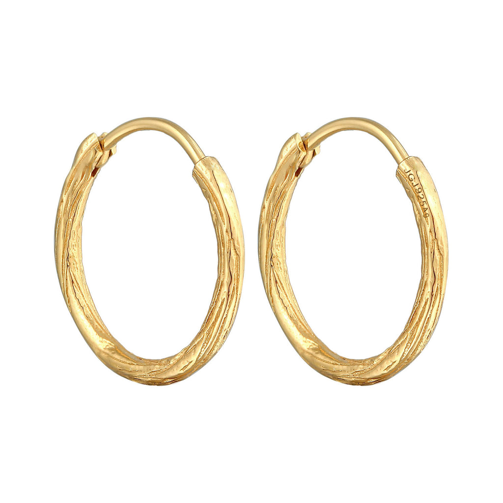 Gold - Elli | Creole | 925 Sterling Silber vergoldet