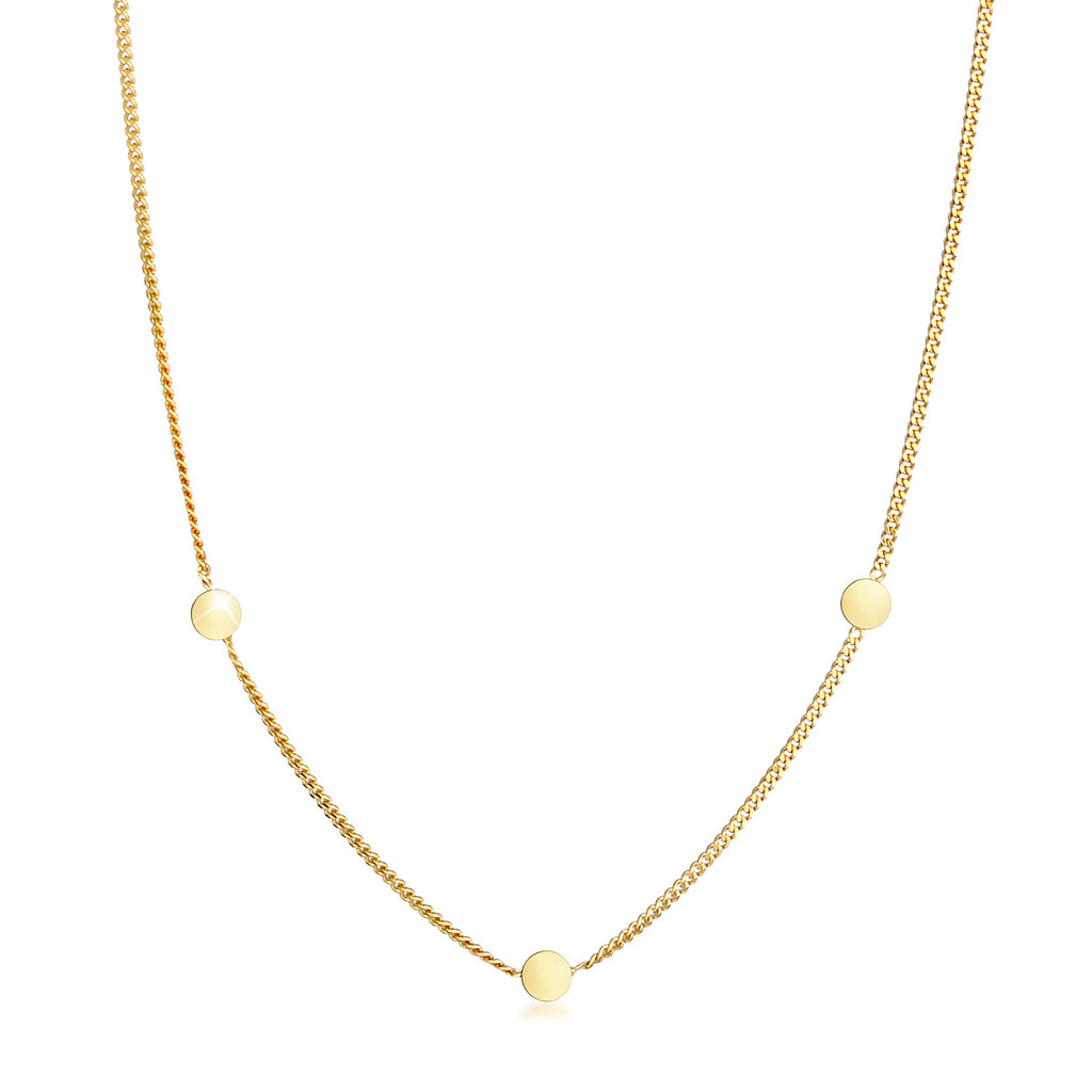 Gold - Elli PREMIUM | Halskette Kreis | 375 Gelbgold