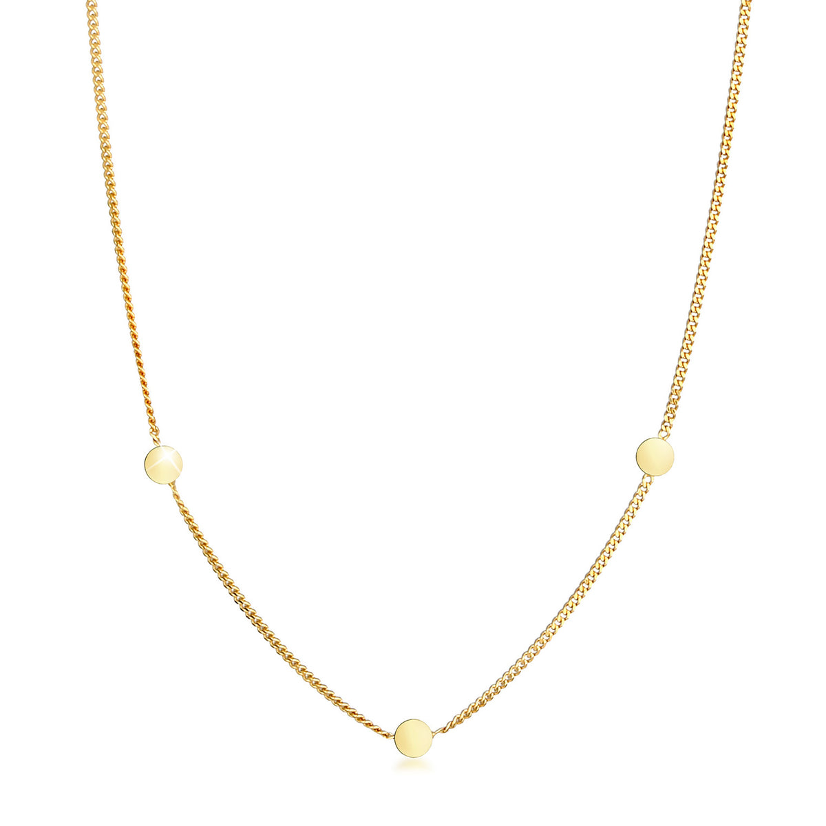 Gold - Elli PREMIUM | Halskette Kreis | 375 Gelbgold