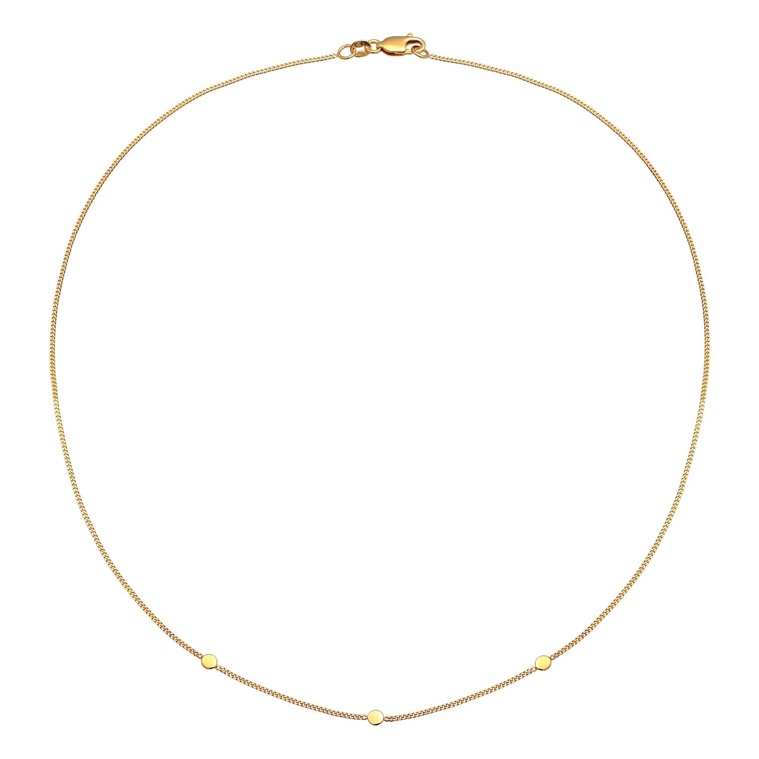 Gold - Elli PREMIUM | Halskette Kreis | 375 Gelbgold