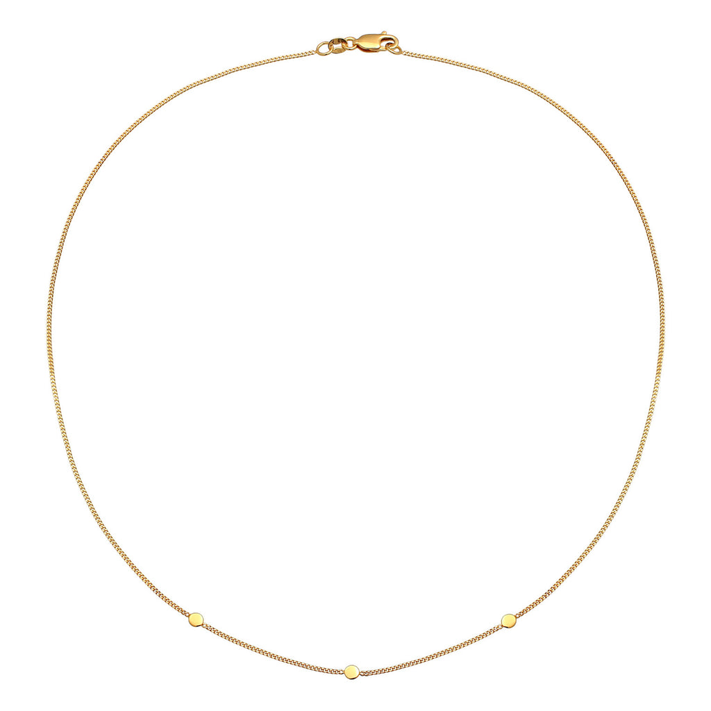 Gold - Elli PREMIUM | Halskette Kreis | 375 Gelbgold