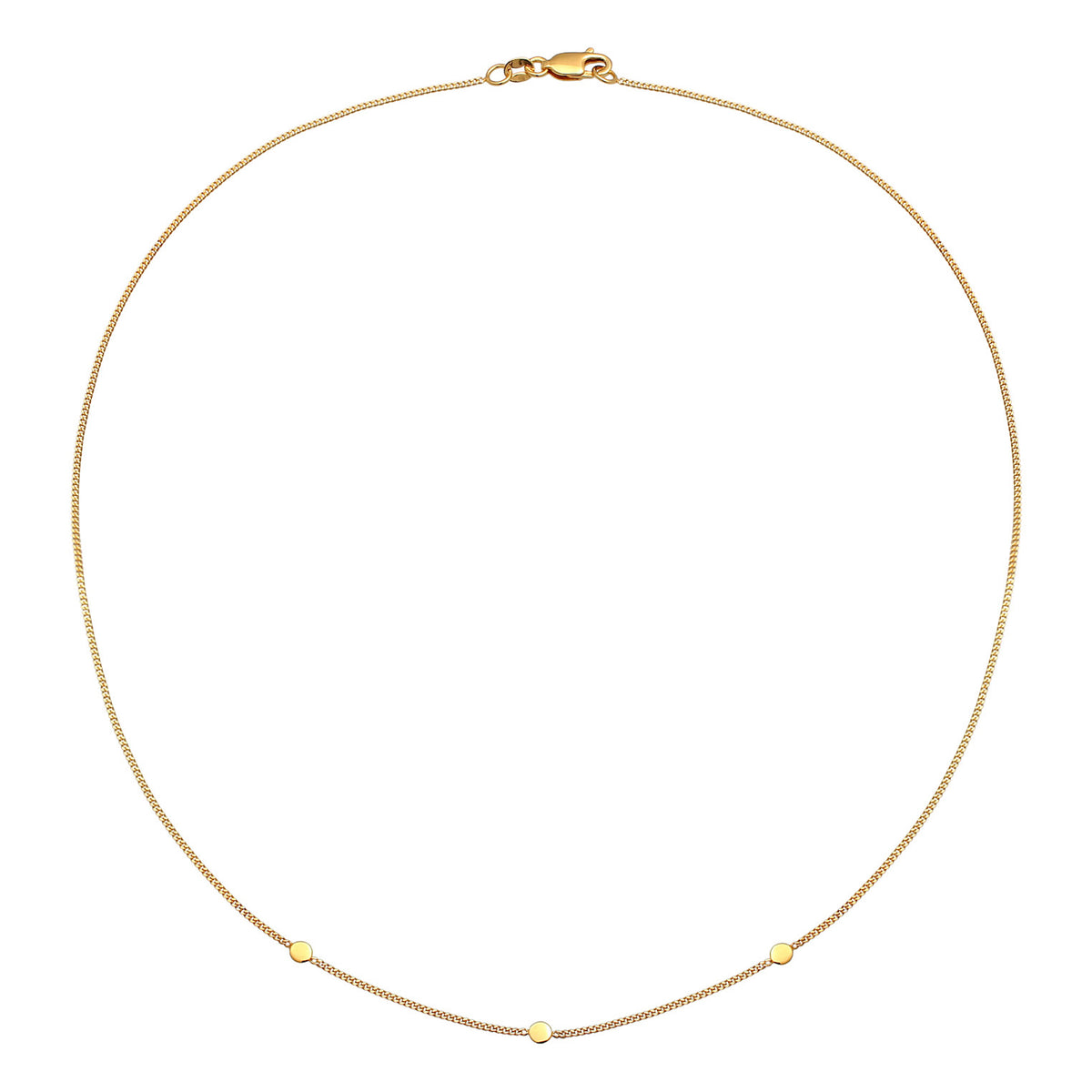 Gold - Elli PREMIUM | Halskette Kreis | 375 Gelbgold