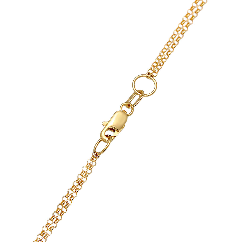 Gold - Elli PREMIUM | Layer-Halskette Geo | 375 Gelbgold