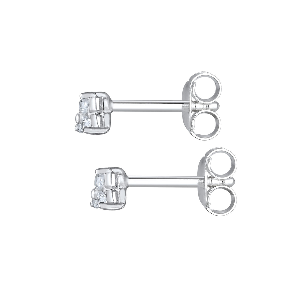 Silber - Elli | Ohrstecker Dreieck | Zirkonia (weiß) | 925er Sterling Silber