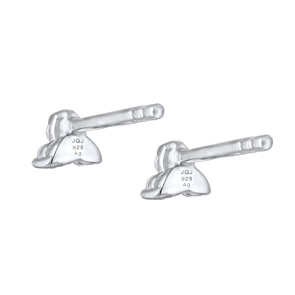 Silber - Elli | Ohrstecker Dreieck | Zirkonia (weiß) | 925er Sterling Silber