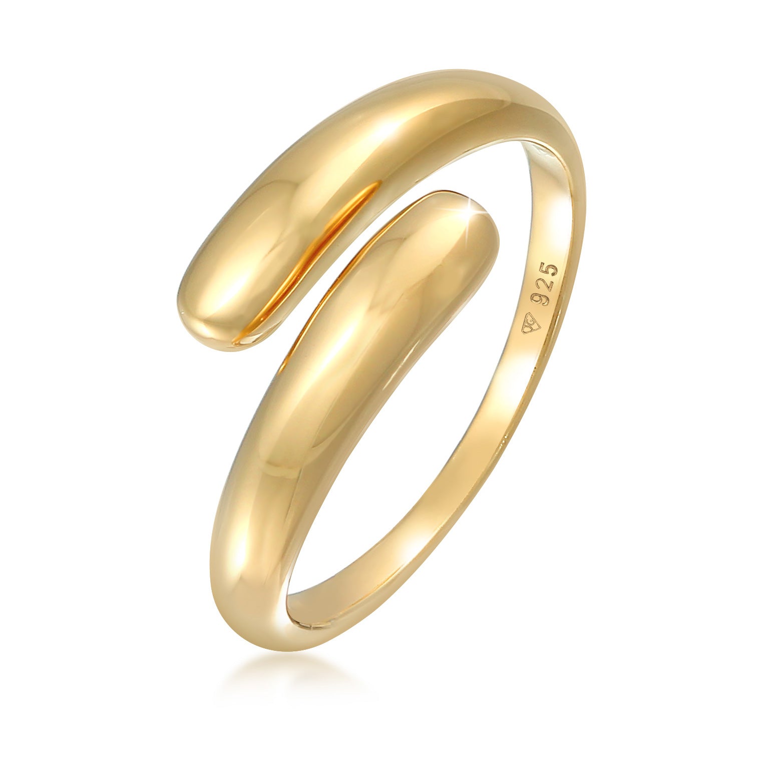 Gold - Elli | Wickelring | 925 Sterling Silber vergoldet