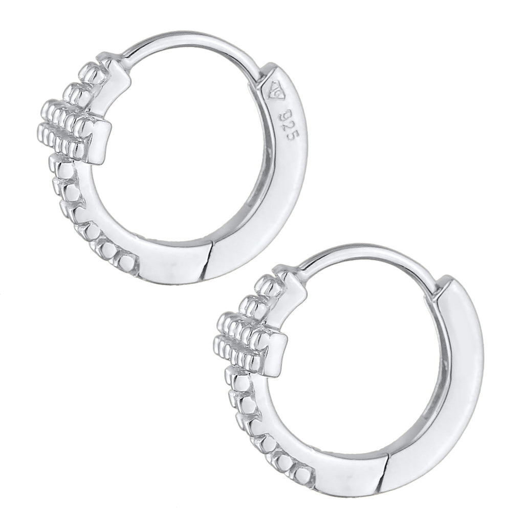 Silber - Elli | Creole Kreuz | 925er Sterling Silber