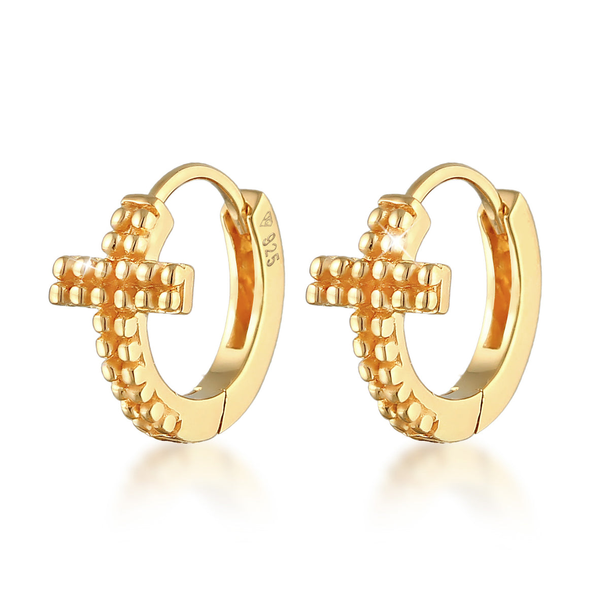 Gold - Elli | Creole | 925 Sterling Silber vergoldet
