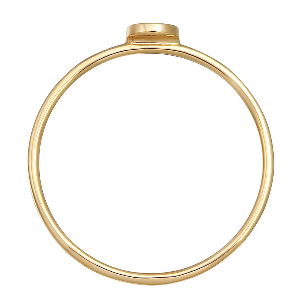 Gold - Elli PREMIUM | Ring Plättchen | 375er Gelbgold