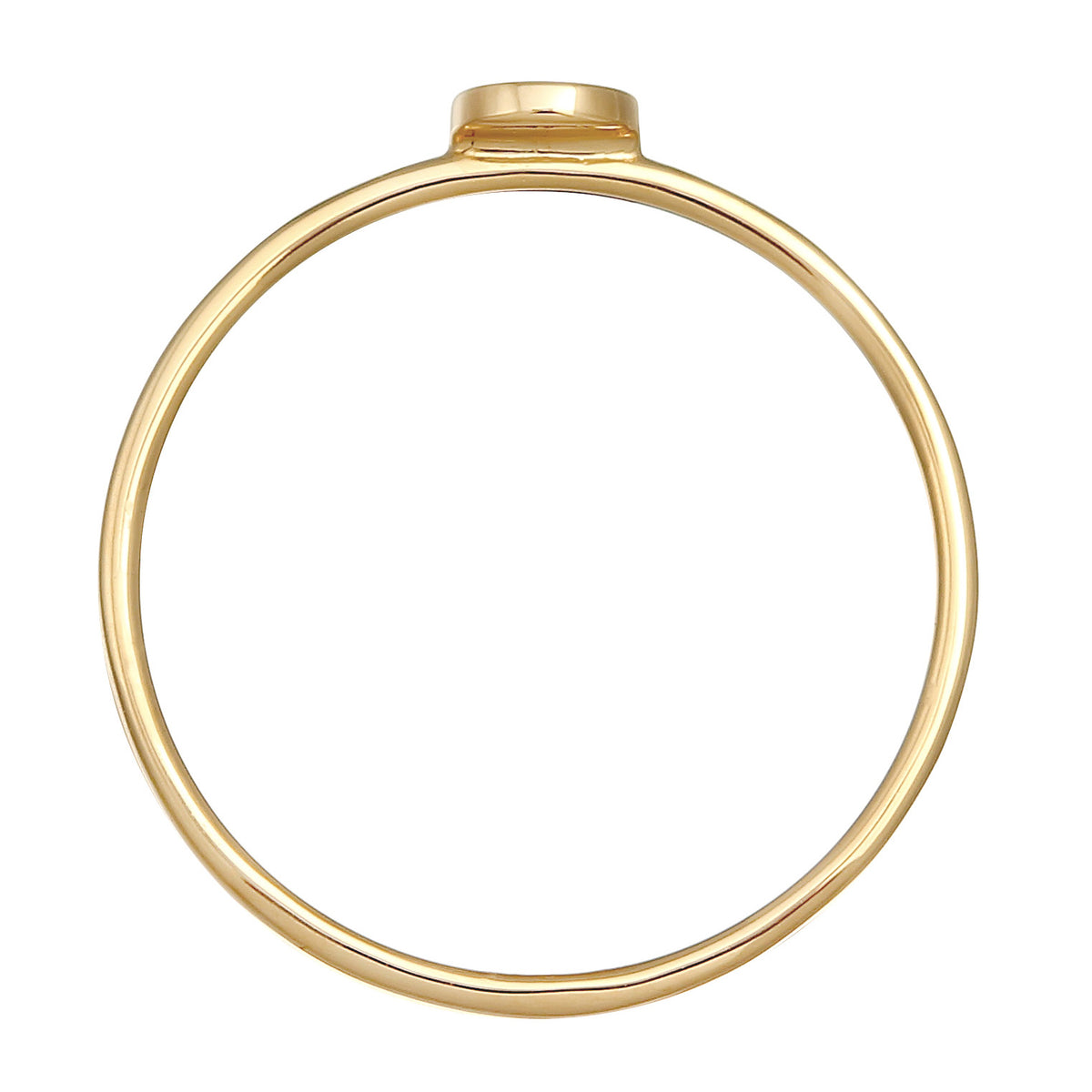 Gold - Elli PREMIUM | Ring Plättchen | 375er Gelbgold