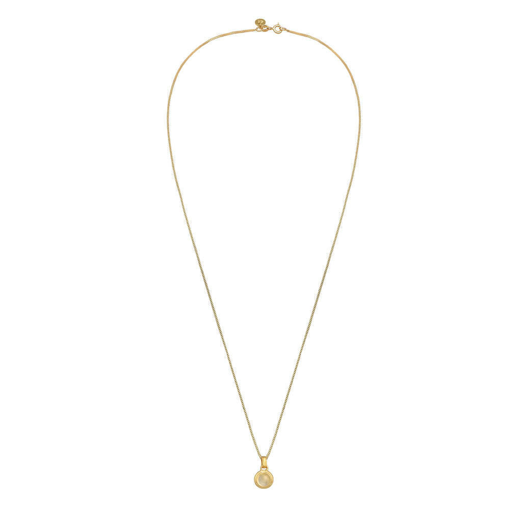 Gold - Elli PREMIUM | Halskette | Citrin (Gelb) | 925er Sterling Silber Vergoldet
