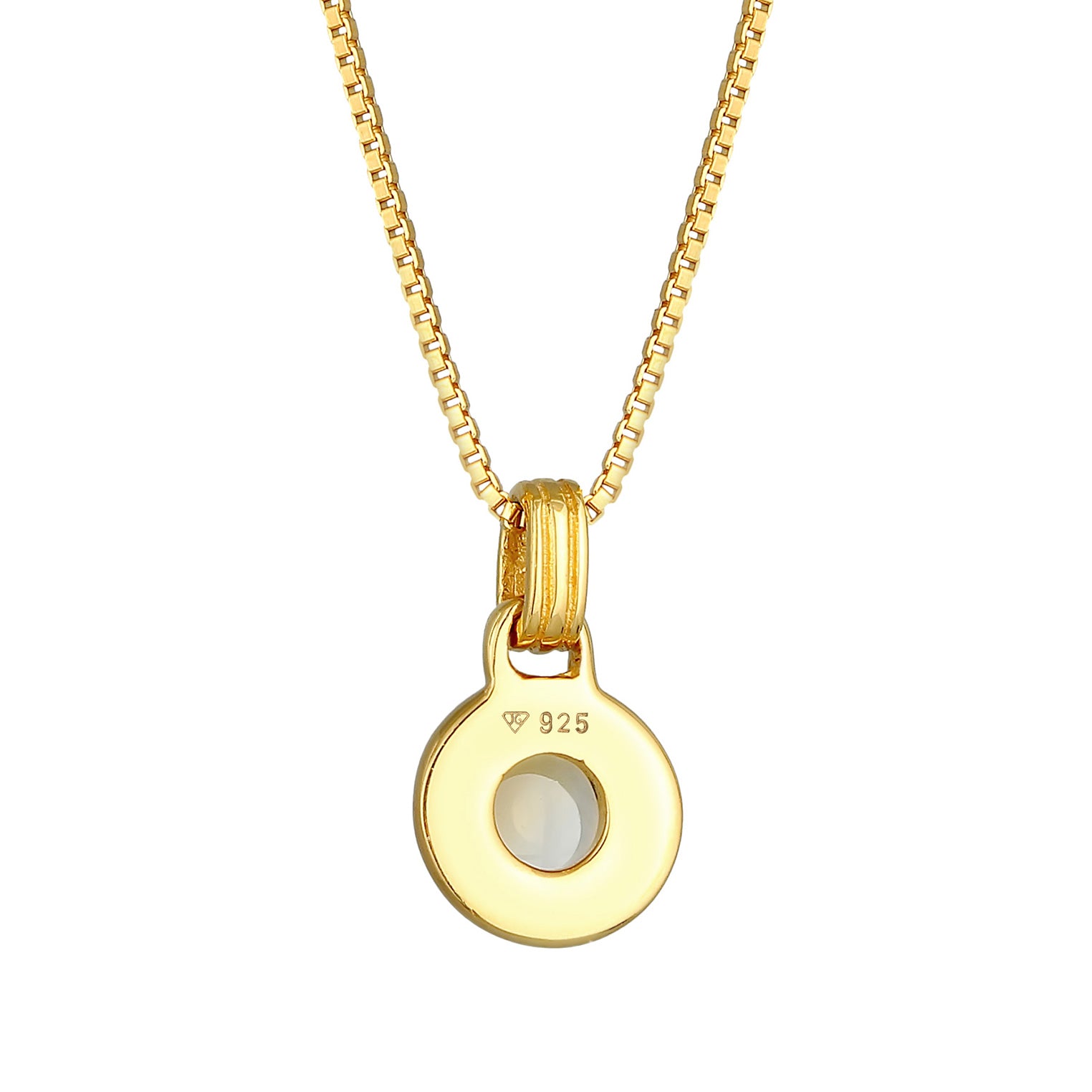 Gold - Elli PREMIUM | Halskette | Citrin (Gelb) | 925er Sterling Silber Vergoldet