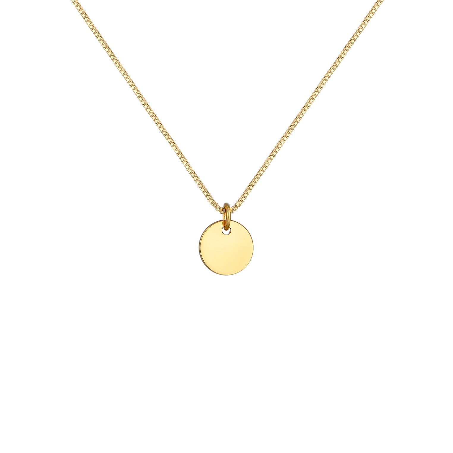 Gold - Elli | Venezianerkette Plättchen | 925er Sterling Silber