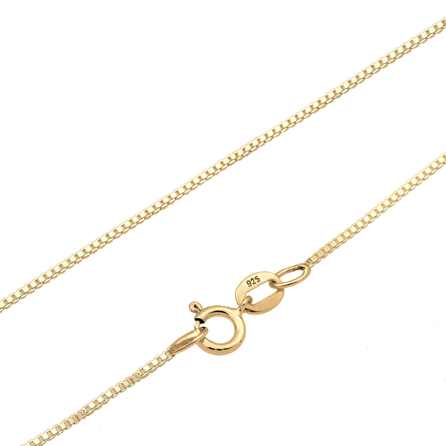 Gold - Elli | Venezianerkette Plättchen | 925er Sterling Silber