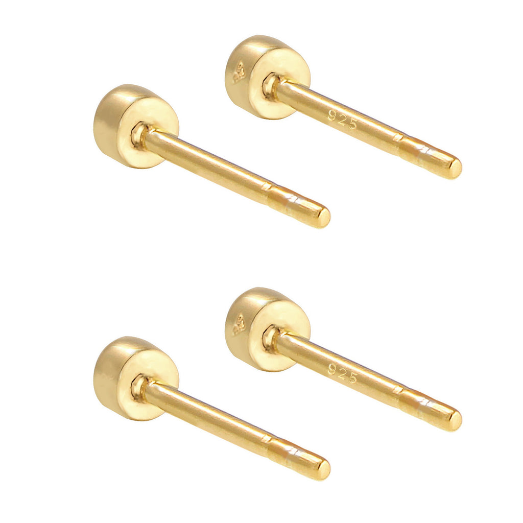 Gold - Elli | Ohrstecker Set | Emaille | 925er Sterling Silber Vergoldet