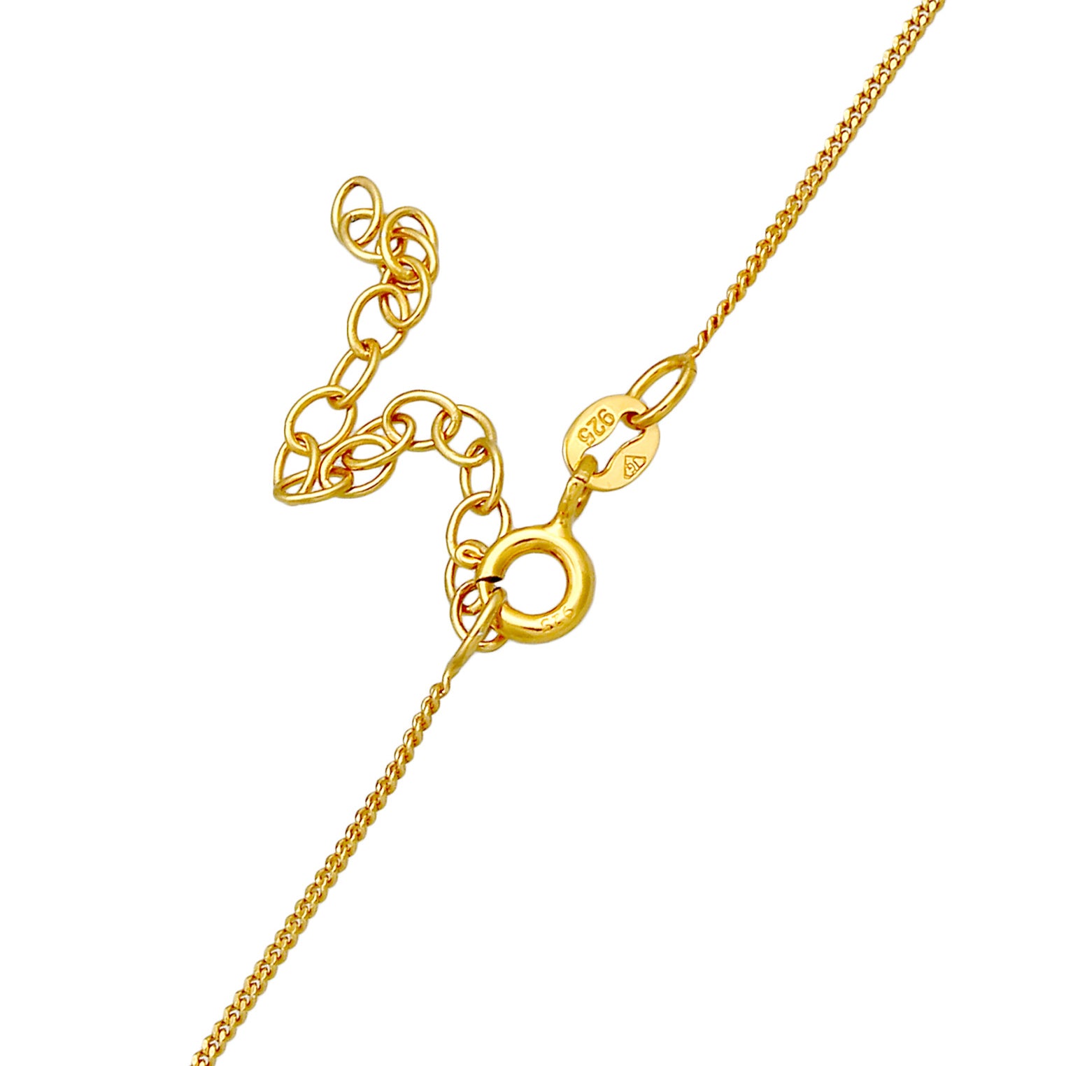 Gold - Elli | Halskette Plättchen | Emaille | 925er Sterling Silber Vergoldet