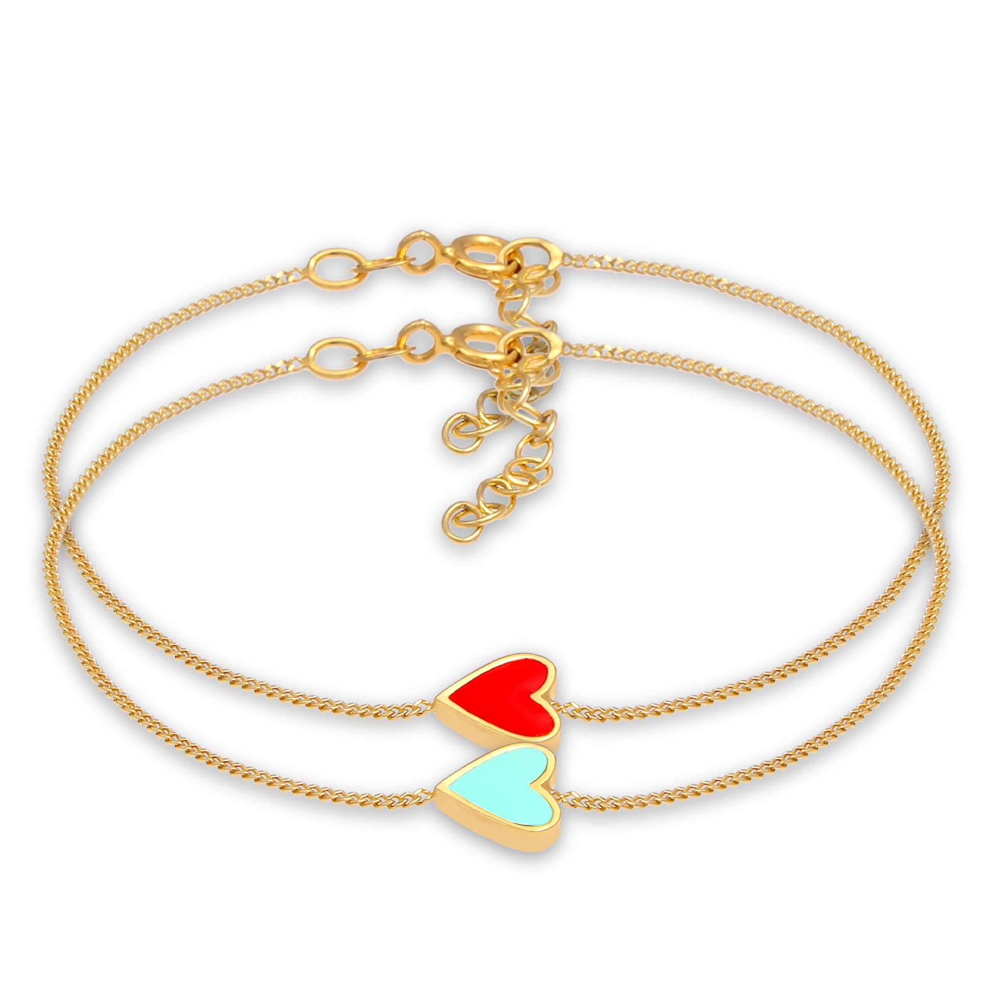 Enamel Herz Armband Schmuck Set