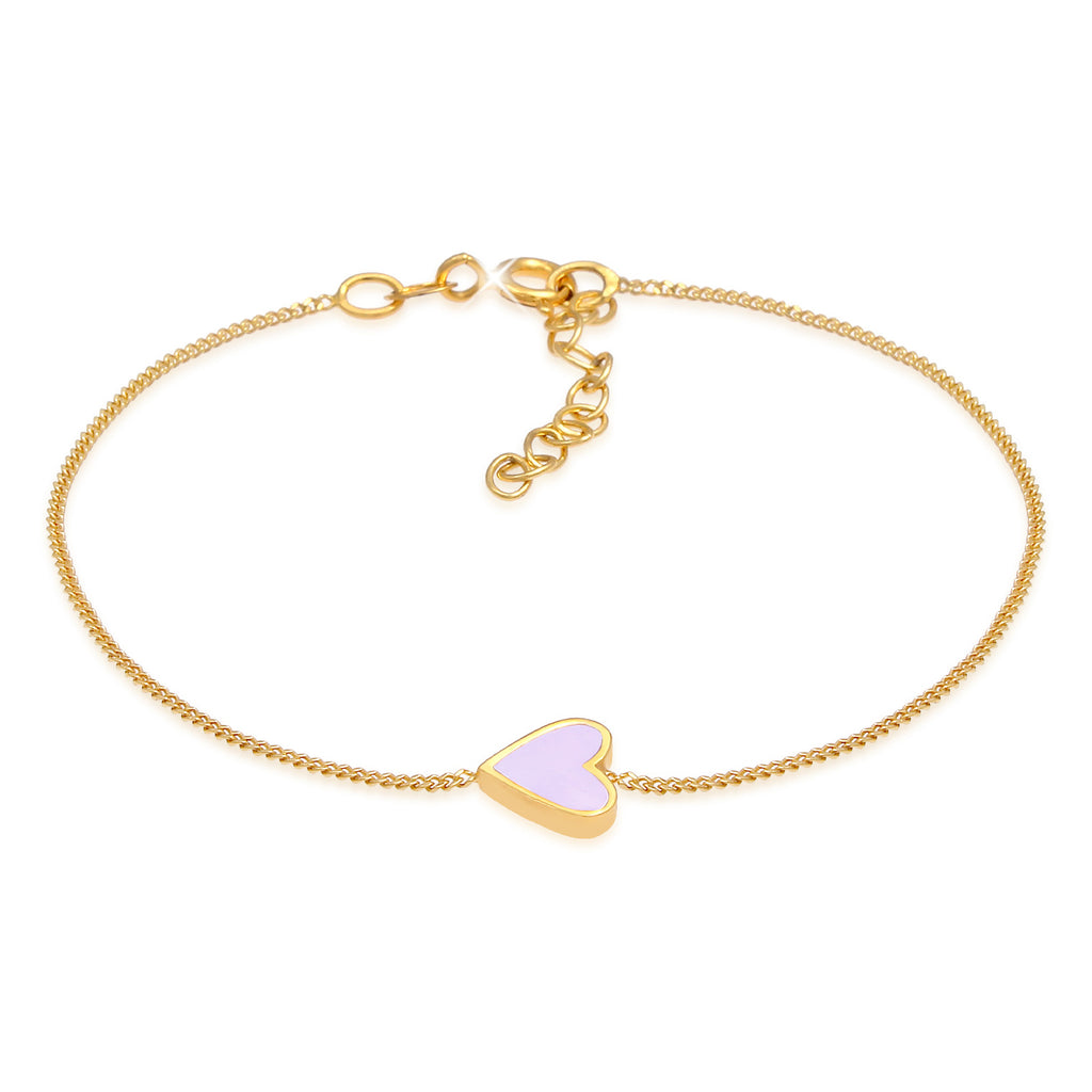 Rosa - Elli | Armband Herz | Emaille | 925er Sterling Silber