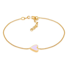 Rosa - Elli | Armband Herz | Emaille | 925er Sterling Silber