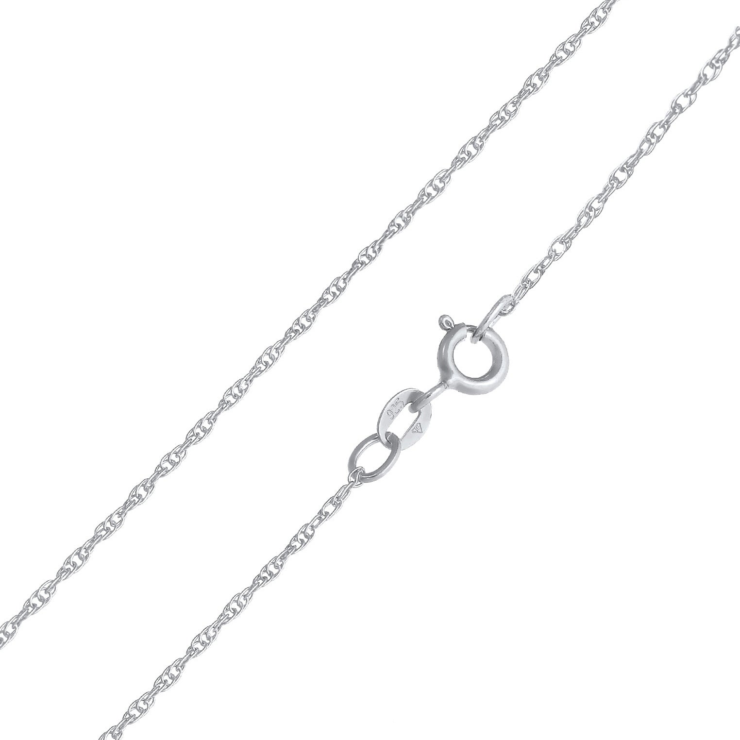 Silber - Elli | Halskette Blume Smiling Buchstabe | 925er Sterling Silber