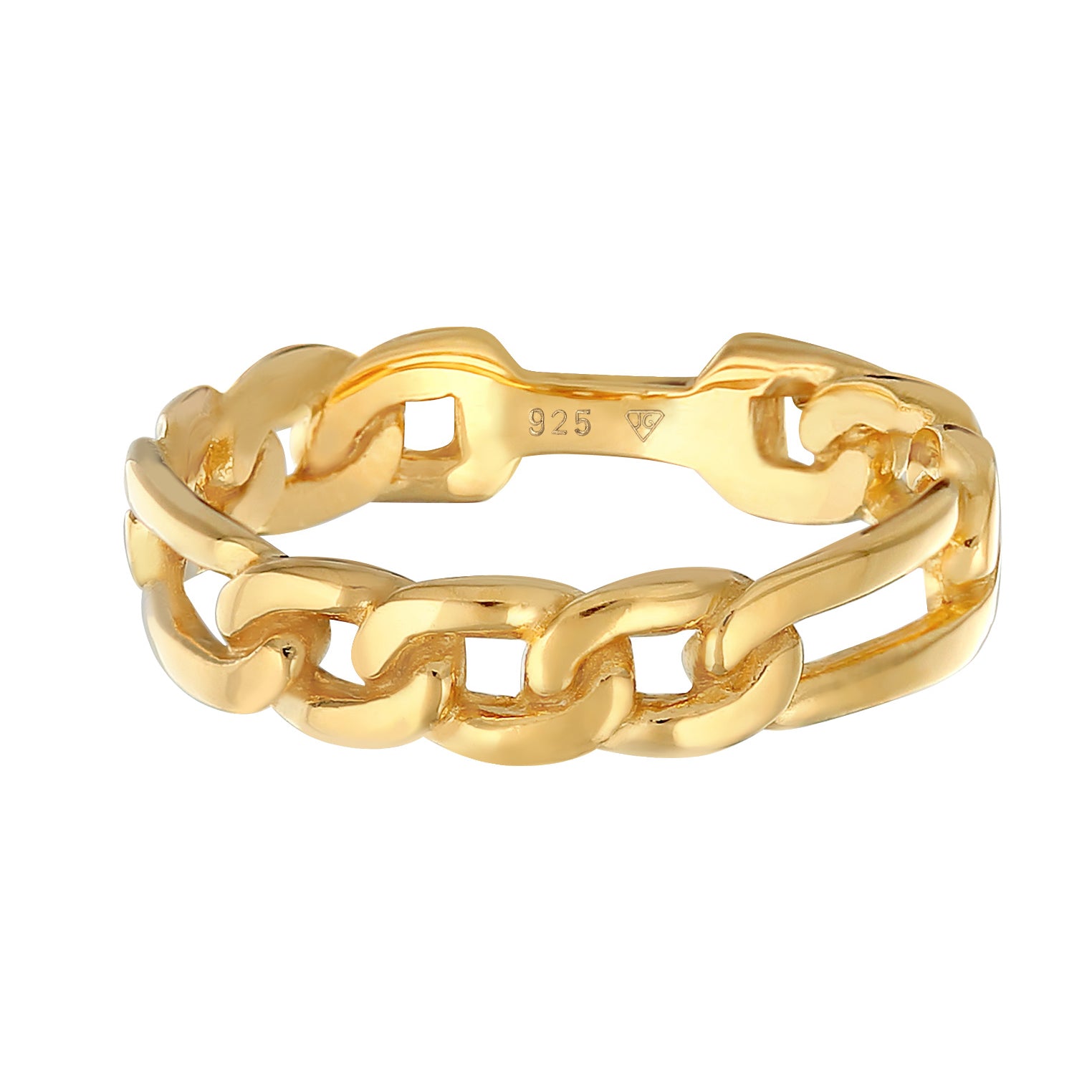 Gold - Elli | Figaro-Bandring | 925er Sterling Silber