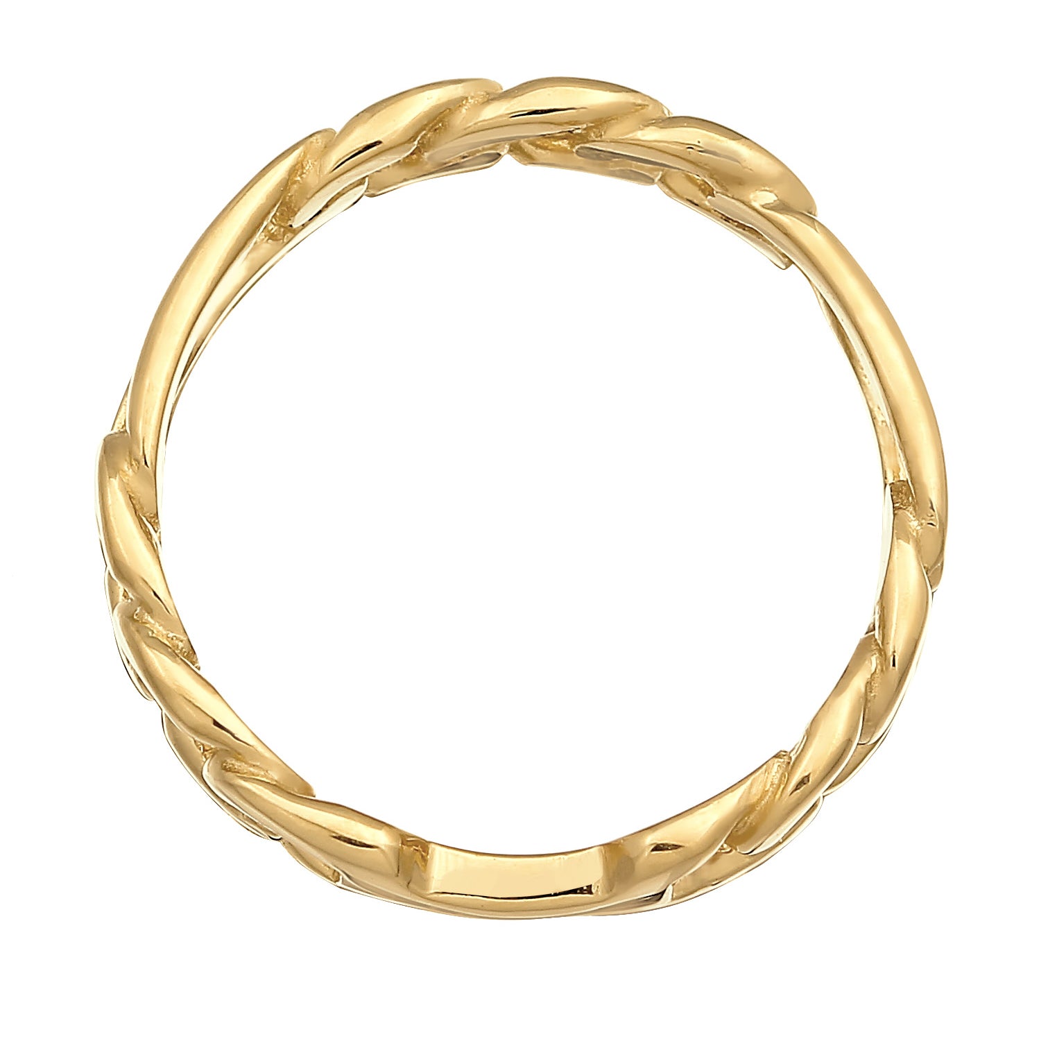 Gold - Elli | Figaro-Bandring | 925er Sterling Silber