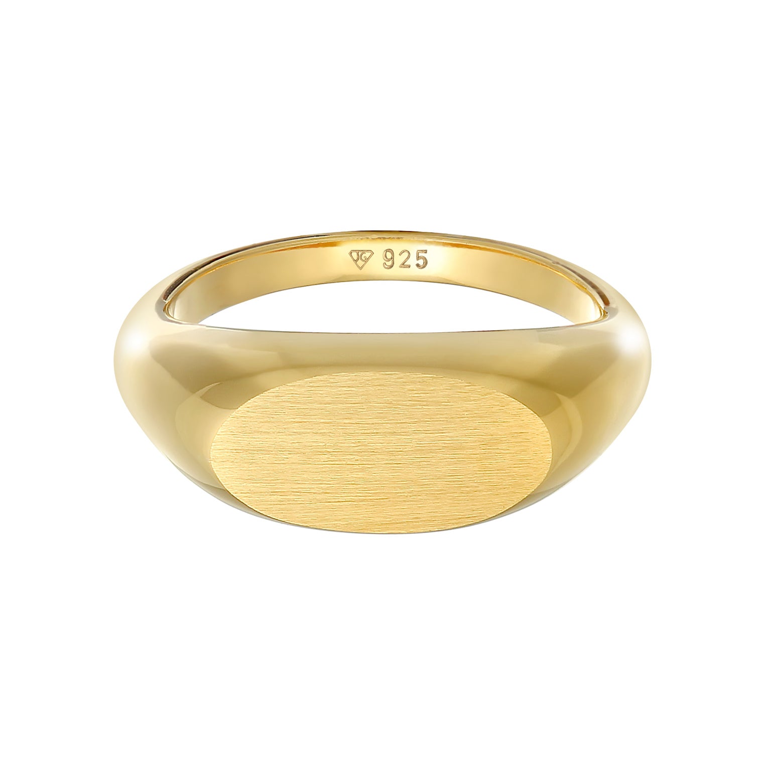 Gold - Elli | Siegelring Oval | 925er Sterling Silber