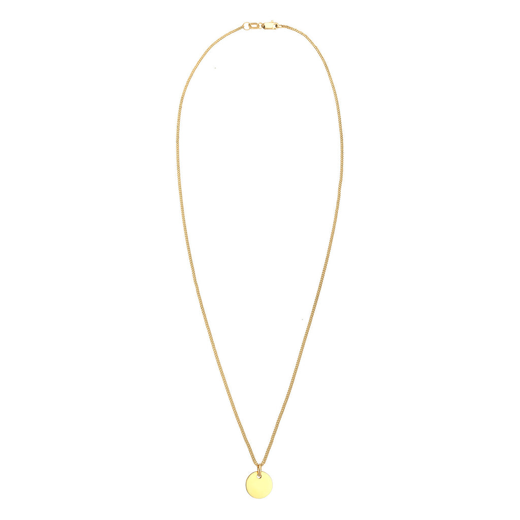 Gold - Elli PREMIUM | Halskette Plättchen | 375er Gelbgold