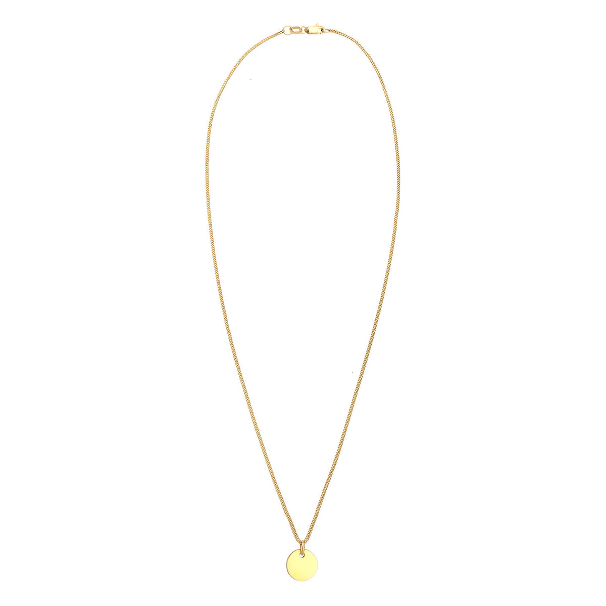 Gold - Elli PREMIUM | Halskette Plättchen | 375er Gelbgold