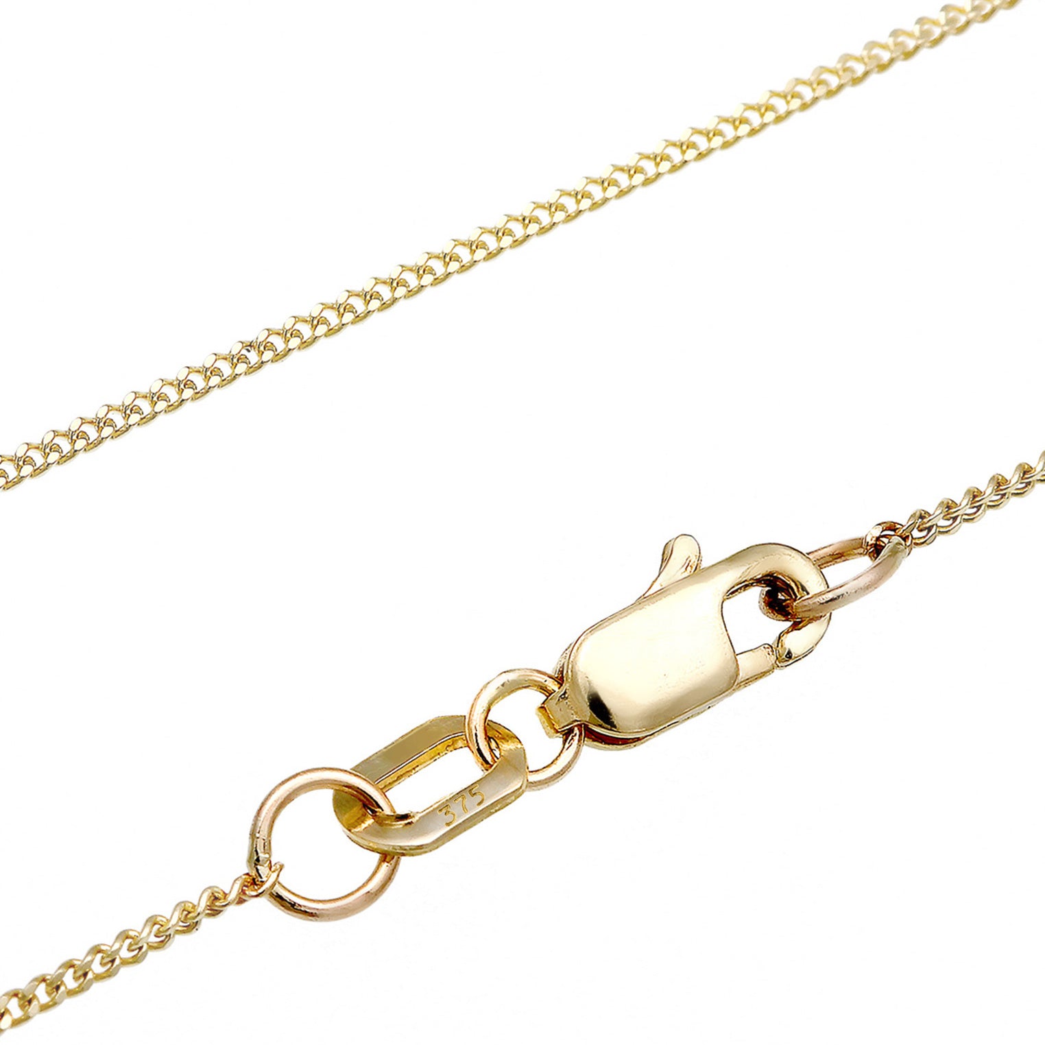 Gold - Elli PREMIUM | Halskette Plättchen | 375er Gelbgold