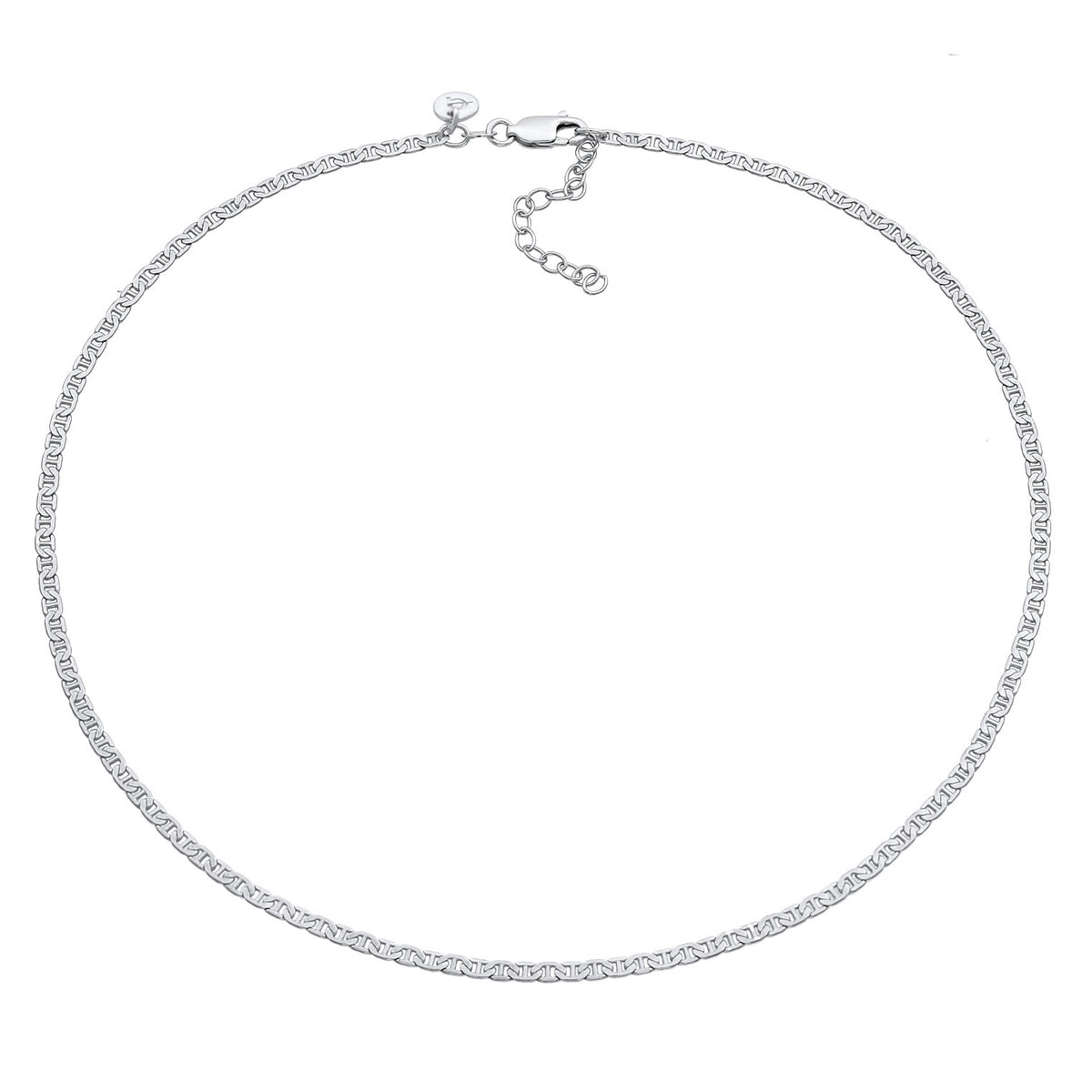 Silber - Elli PREMIUM | Choker Stäbchen-Panzerkette | 925er Sterling Silber