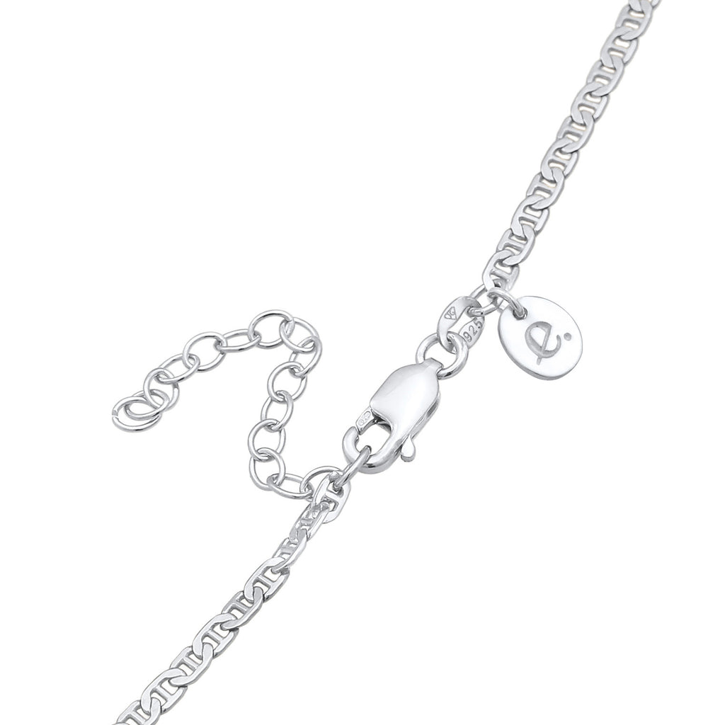 Silber - Elli PREMIUM | Choker Stäbchen-Panzerkette | 925er Sterling Silber