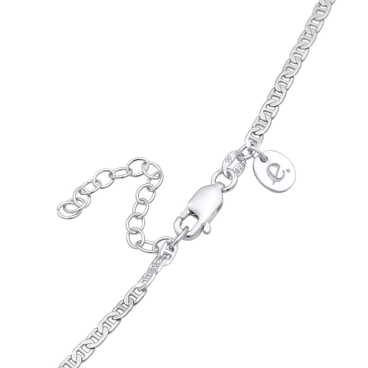Silber - Elli PREMIUM | Choker Stäbchen-Panzerkette | 925er Sterling Silber