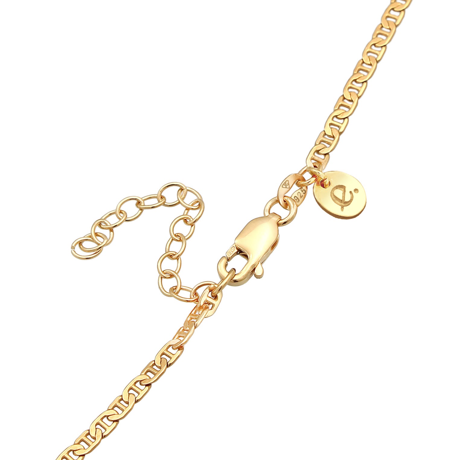 Gold - Elli PREMIUM | Choker Stäbchen-Panzerkette | 925er Sterling Silber