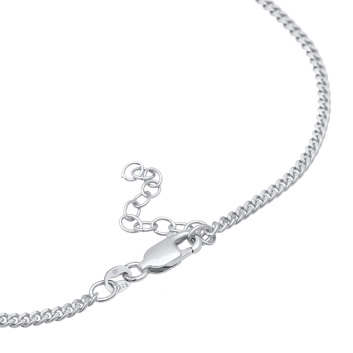 Silber - Elli | Fußkettchen Panzerglieder | 925er Sterling Silber