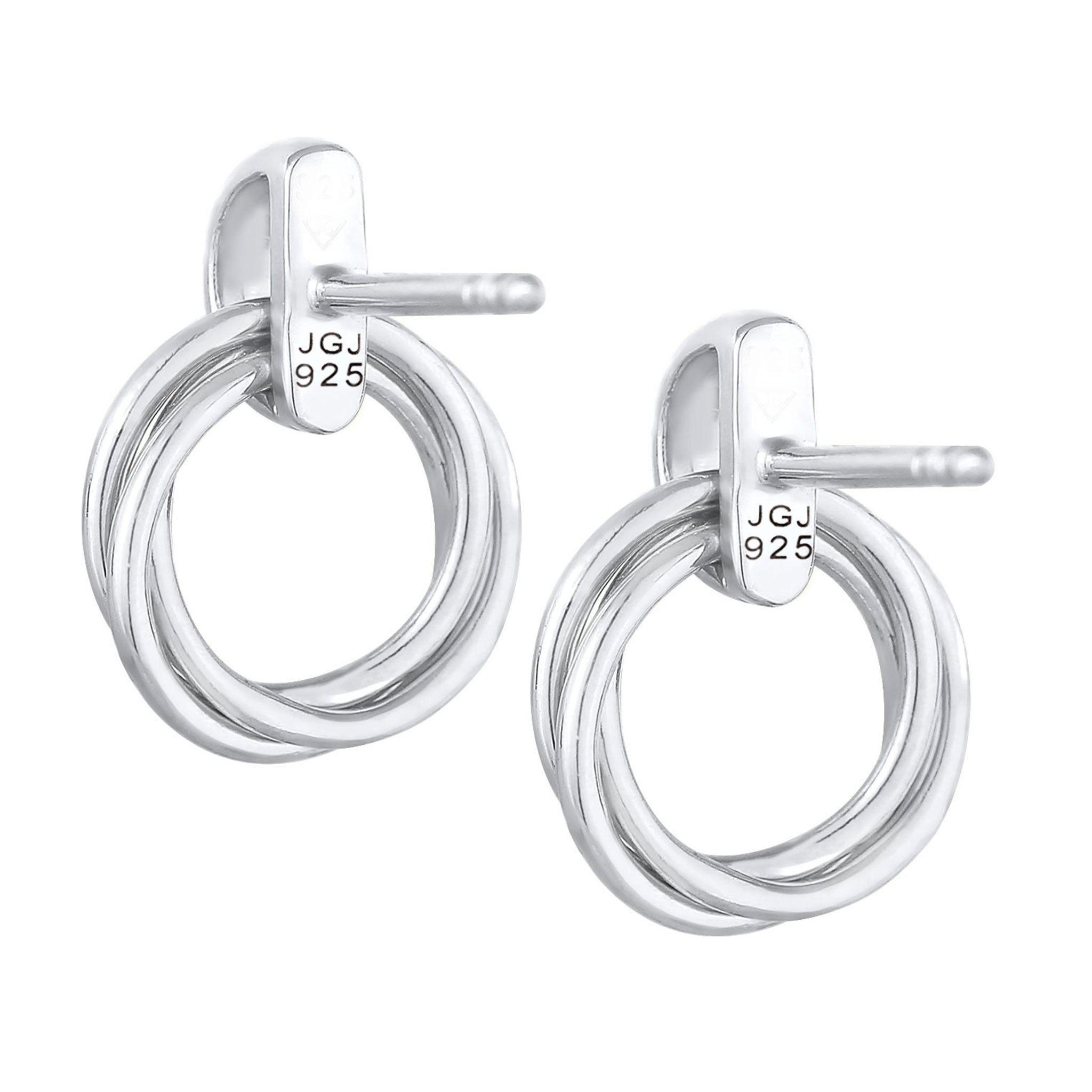 Silber - Elli | Ohrstecker Kreise Trio | 925er Sterling Silber