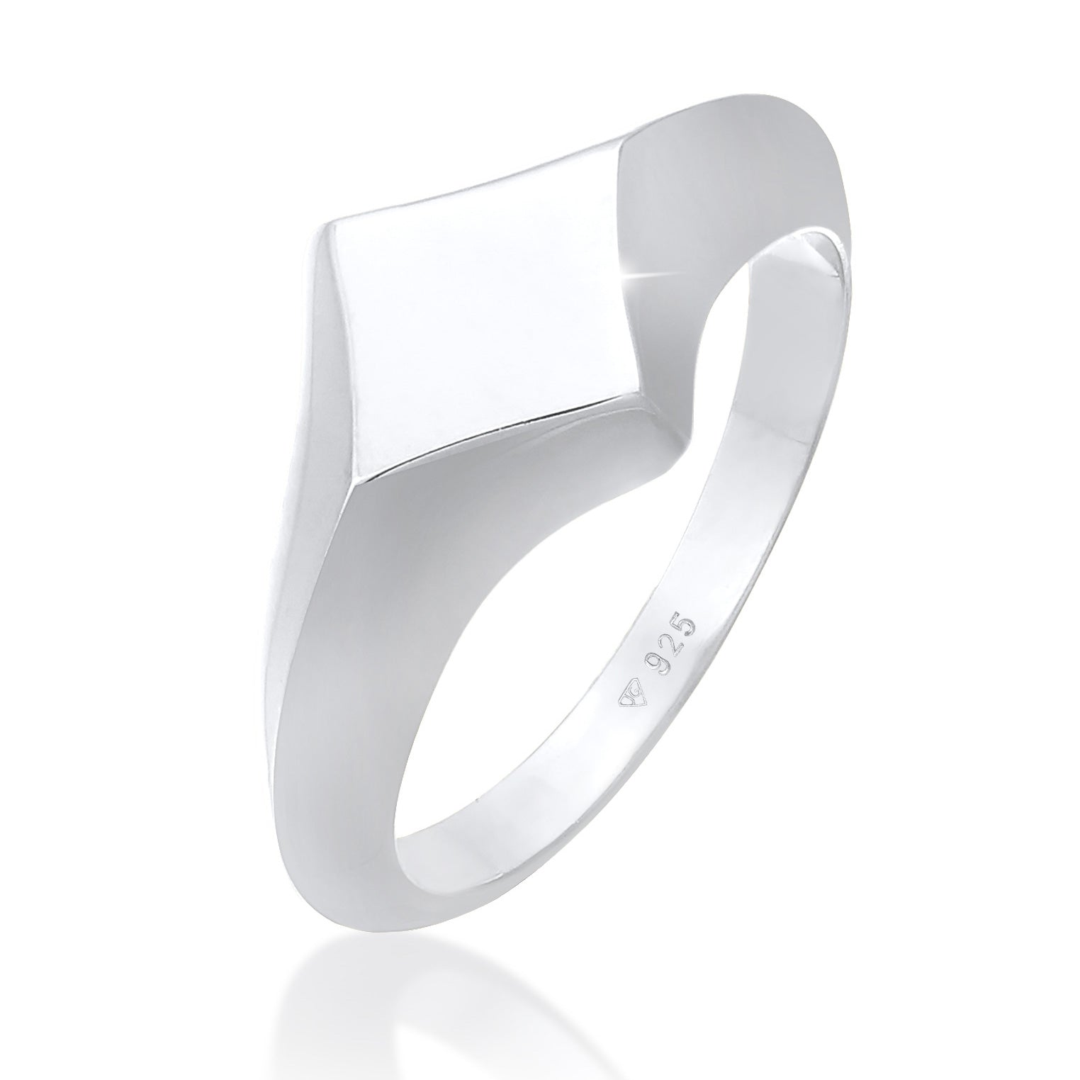 Silber - Elli PREMIUM | Siegelring Raute | 925er Sterling Silber