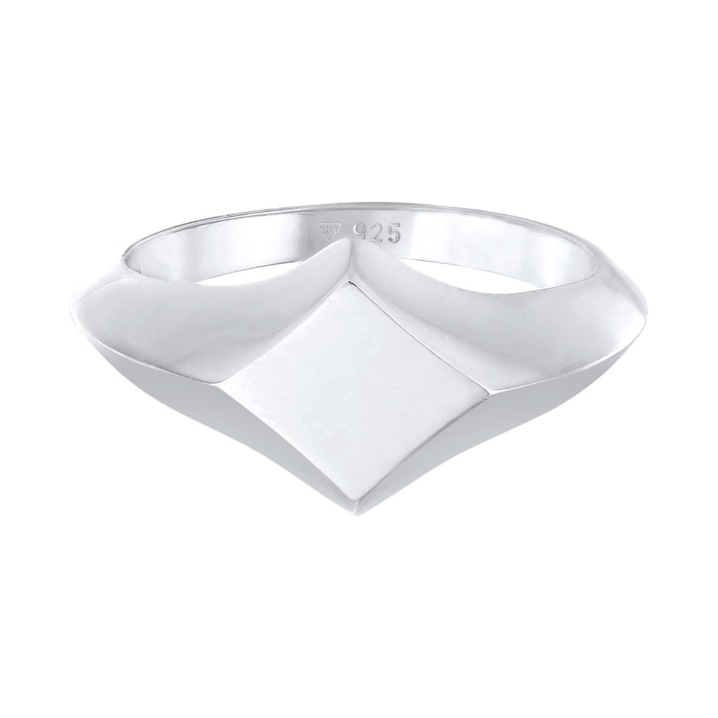 Silber - Elli PREMIUM | Siegelring Raute | 925er Sterling Silber