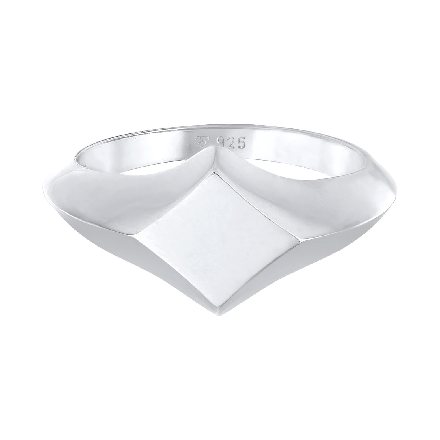 Silber - Elli PREMIUM | Siegelring Raute | 925er Sterling Silber