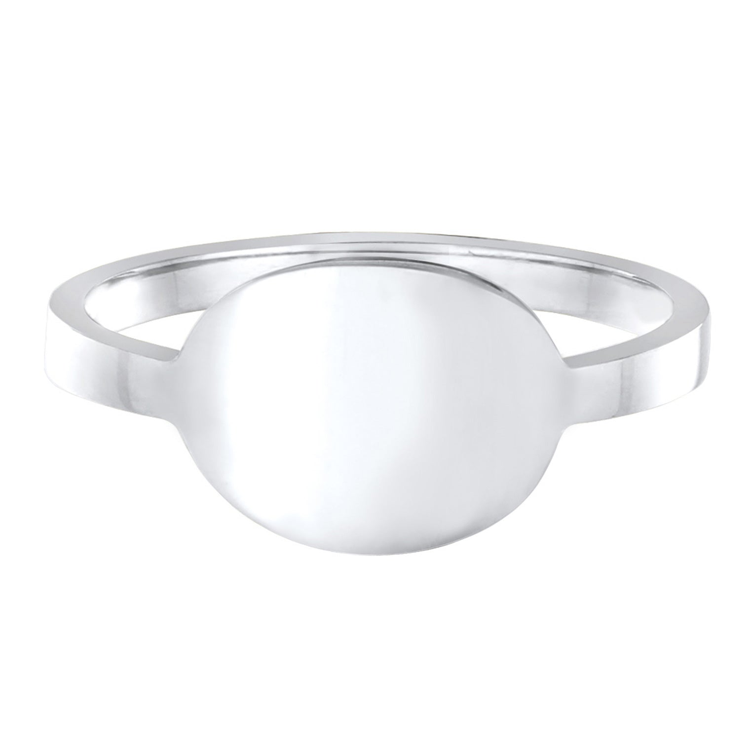 Silber - Elli | Siegelring Platte Oval | 925er Sterling Silber