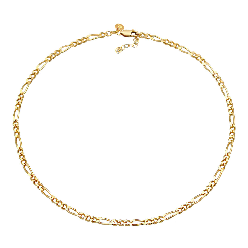 Gold - Elli PREMIUM | Figaro-Choker Chunky | 925er Sterling Silber
