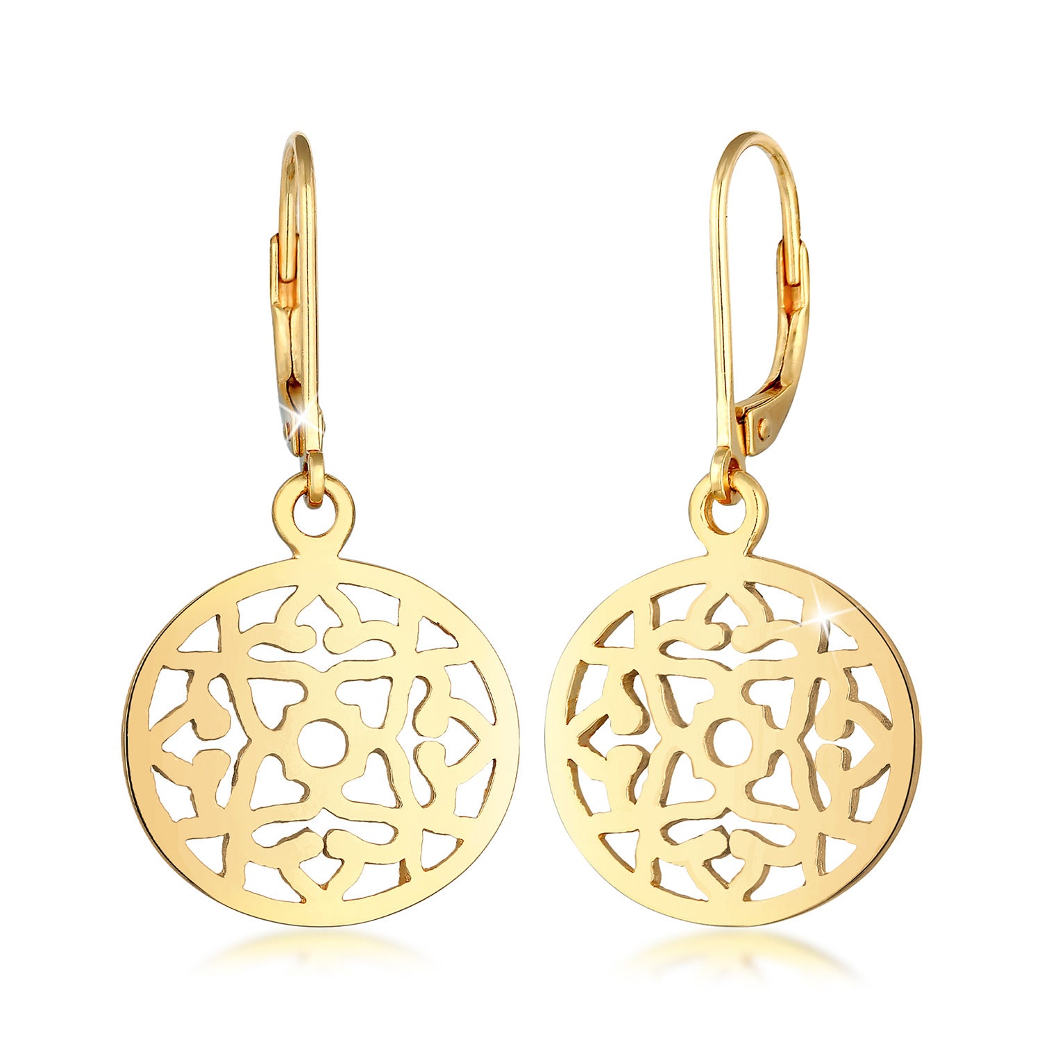 Gold - Elli | Ohrringe Ornament Orientalisch | 925er Sterling Silber