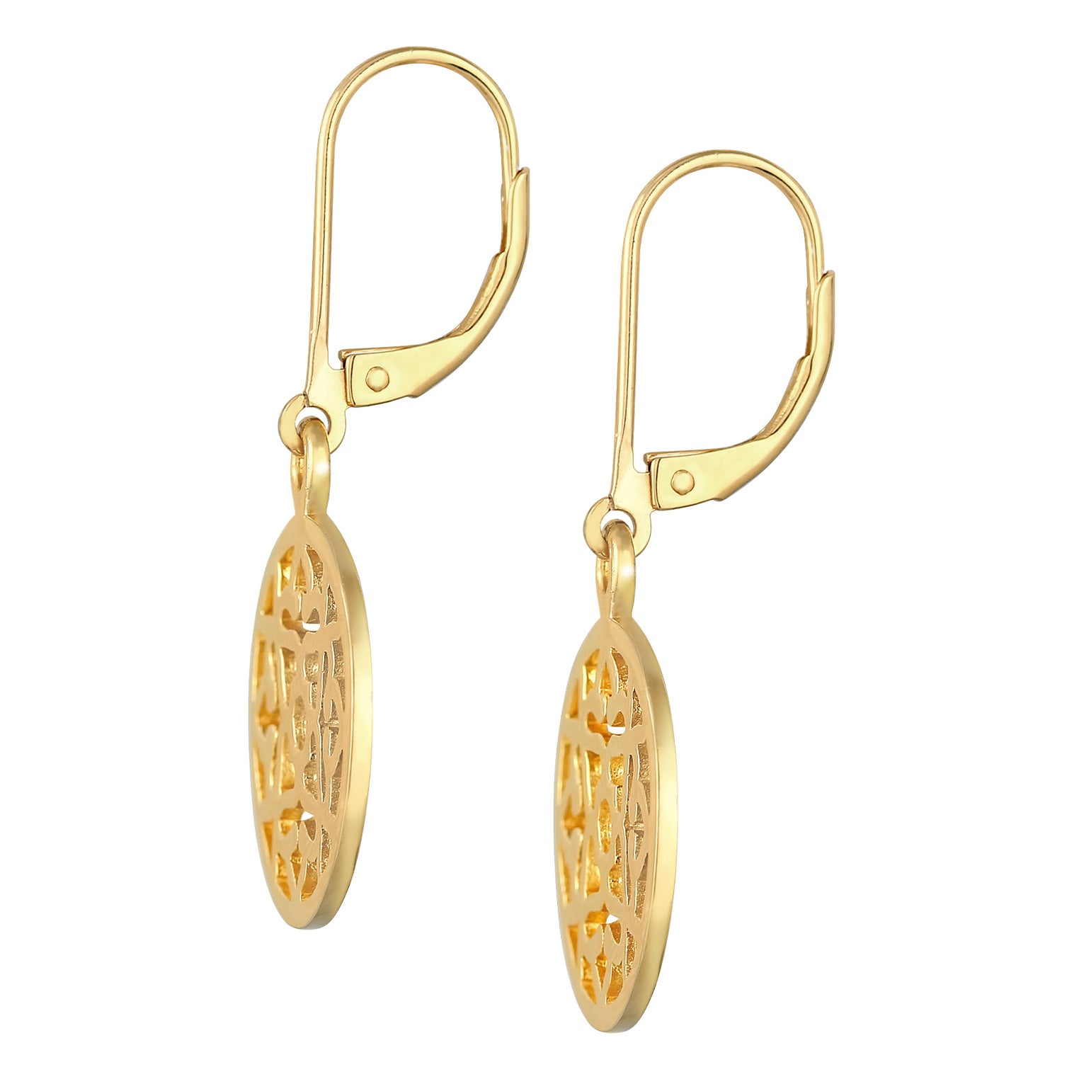 Gold - Elli | Ohrringe Ornament Orientalisch | 925er Sterling Silber