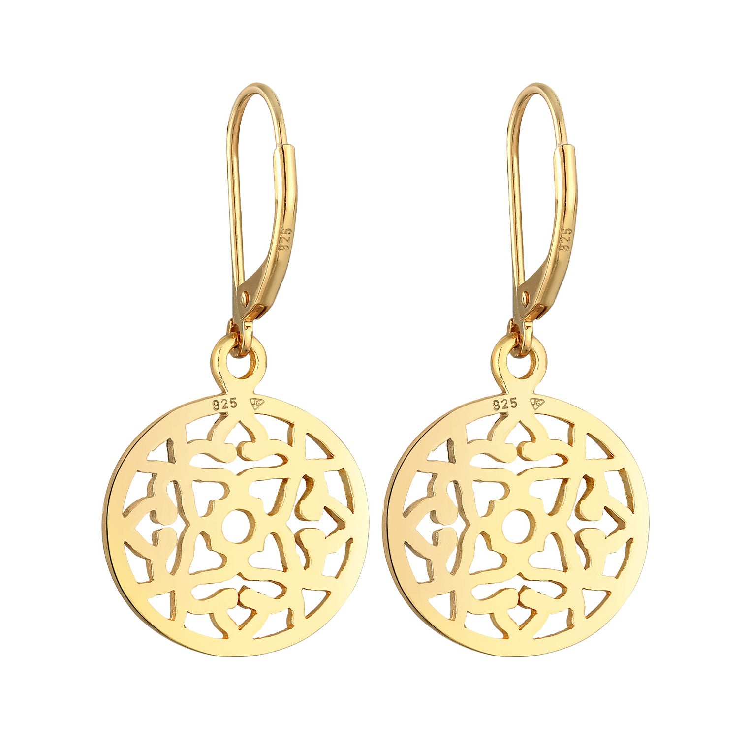 Gold - Elli | Ohrringe Ornament Orientalisch | 925er Sterling Silber