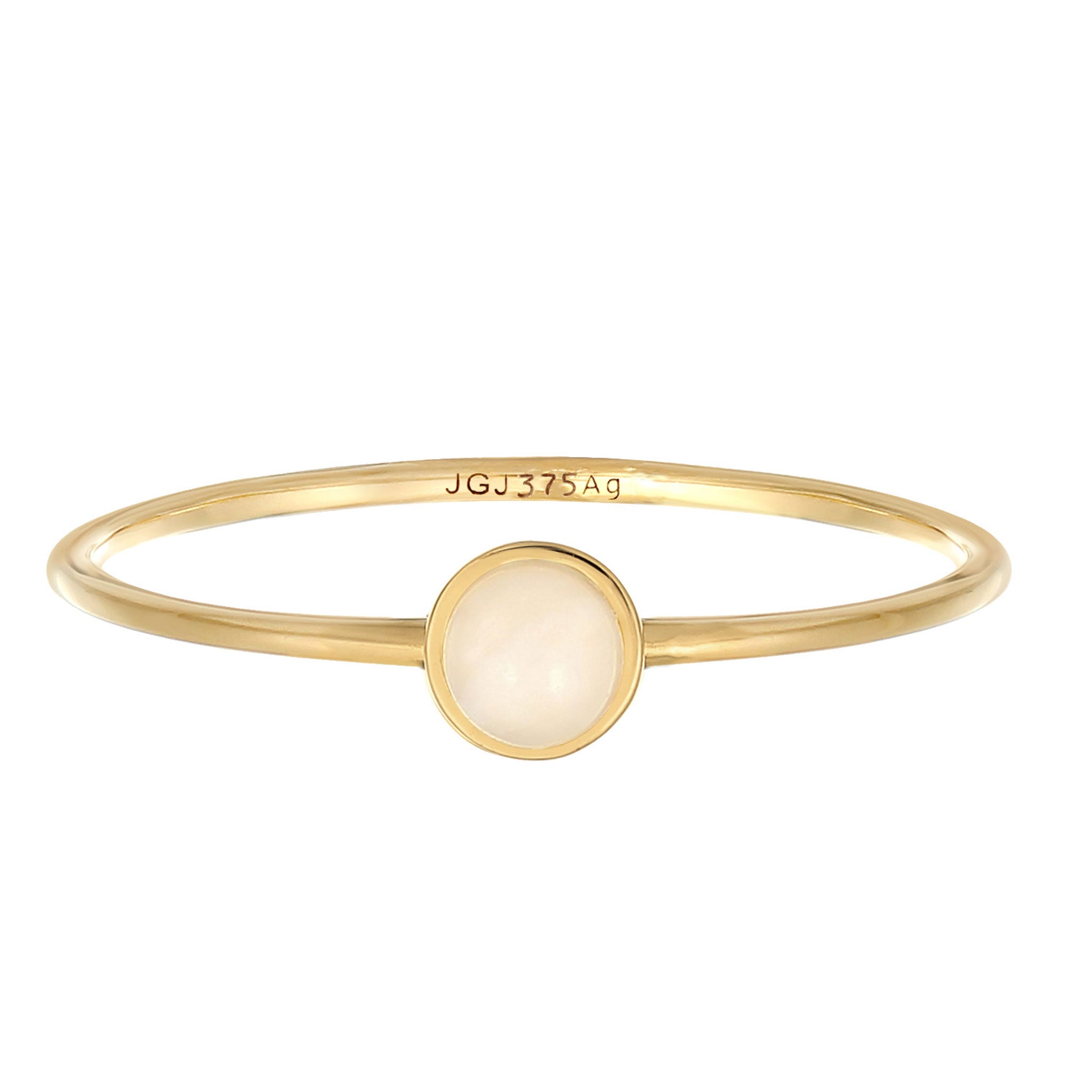 Rosa - Elli PREMIUM | Solitär-Ring | Opal Pink | 375er Gelbgold