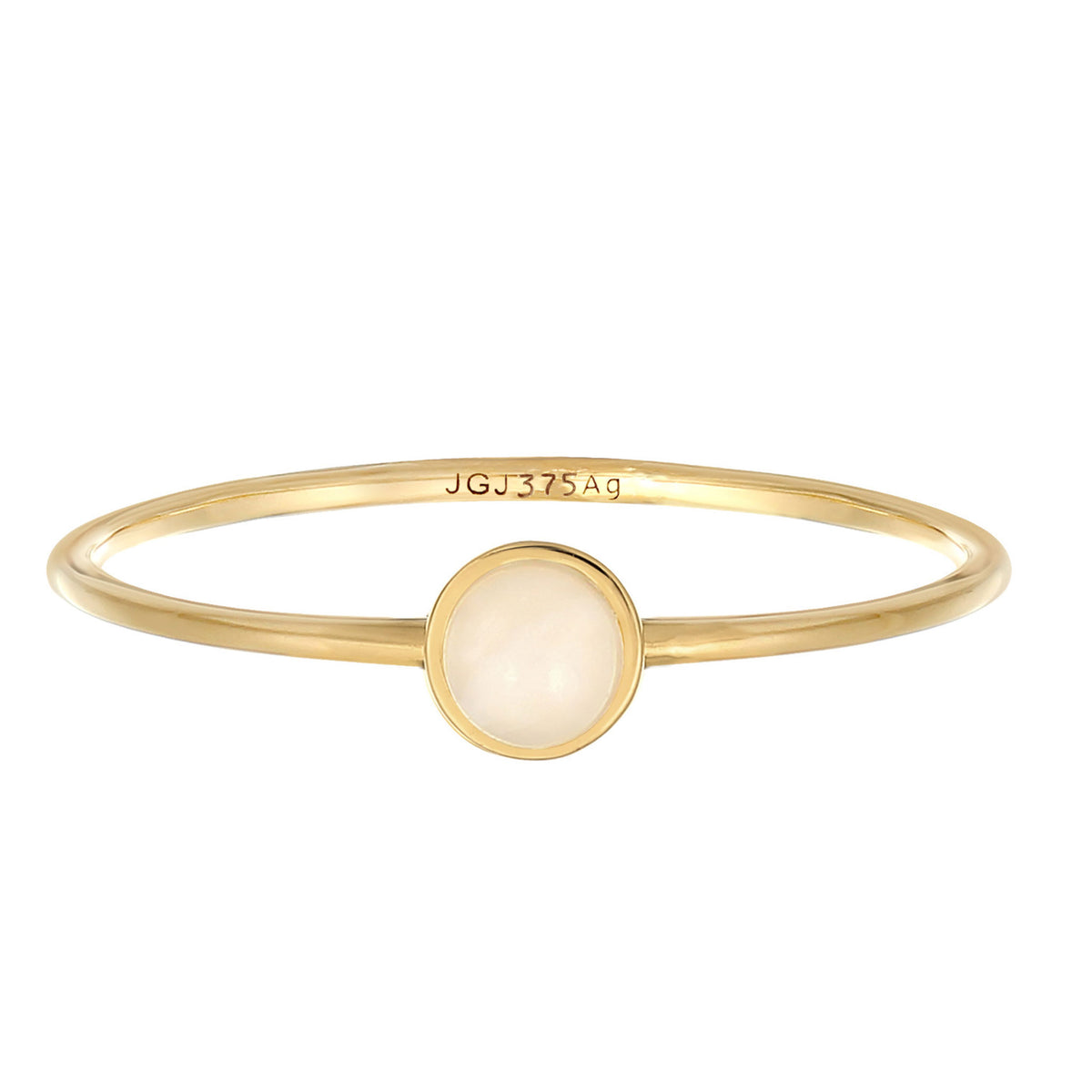 Rosa - Elli PREMIUM | Solitär-Ring | Opal Pink | 375er Gelbgold