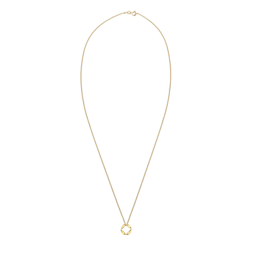 Gold - Elli PREMIUM | Halskette Kreis Gedreht | 585er Gelbgold