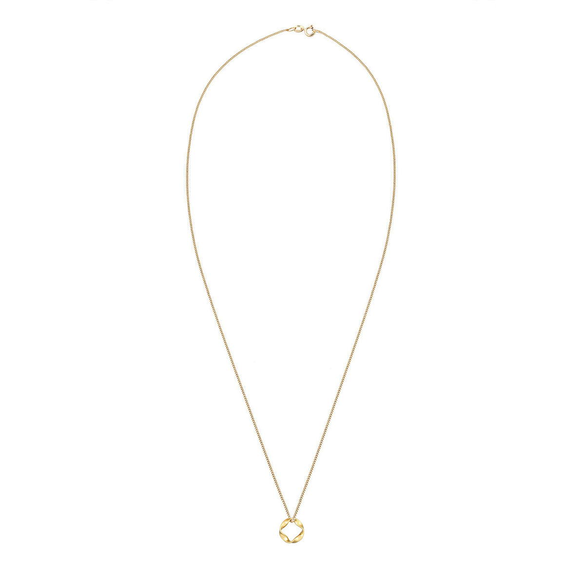 Gold - Elli PREMIUM | Halskette Kreis Gedreht | 585er Gelbgold